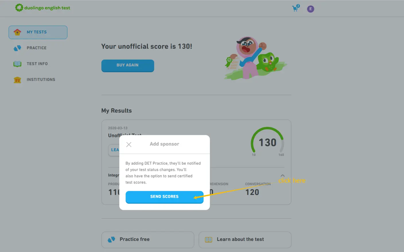  a guide showing how to add DET Practice as a sponsor