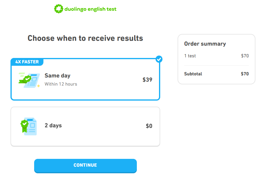 Duolingo English Test Additional Service