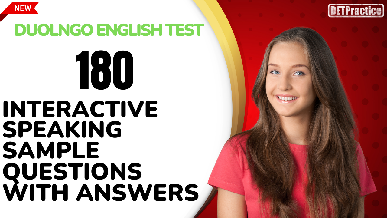 A cover of DET Practice's post: DET Interactive Speaking Sample Questions and Answers