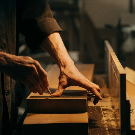 A craftsman picture from the Duolingo English Test image description task.