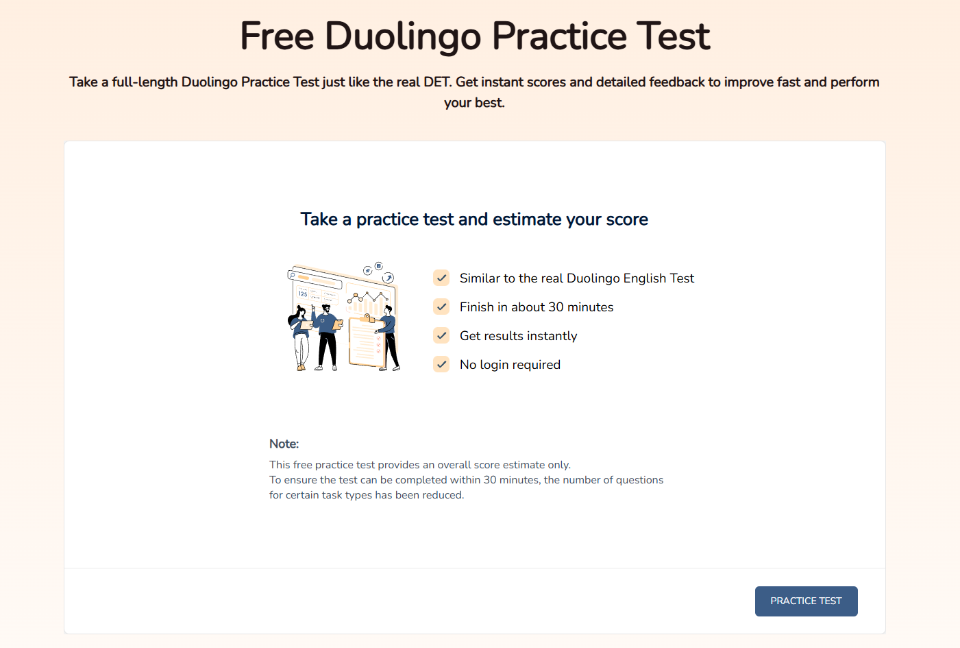 free duolingo practice test